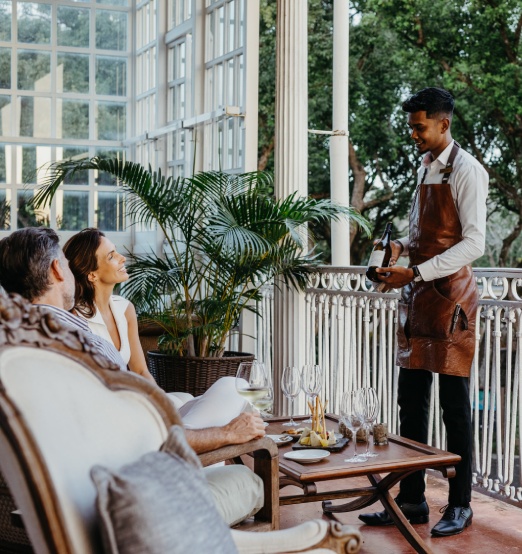 Elegant wine tasting experience for a couple at Le Château de Bel Ombre